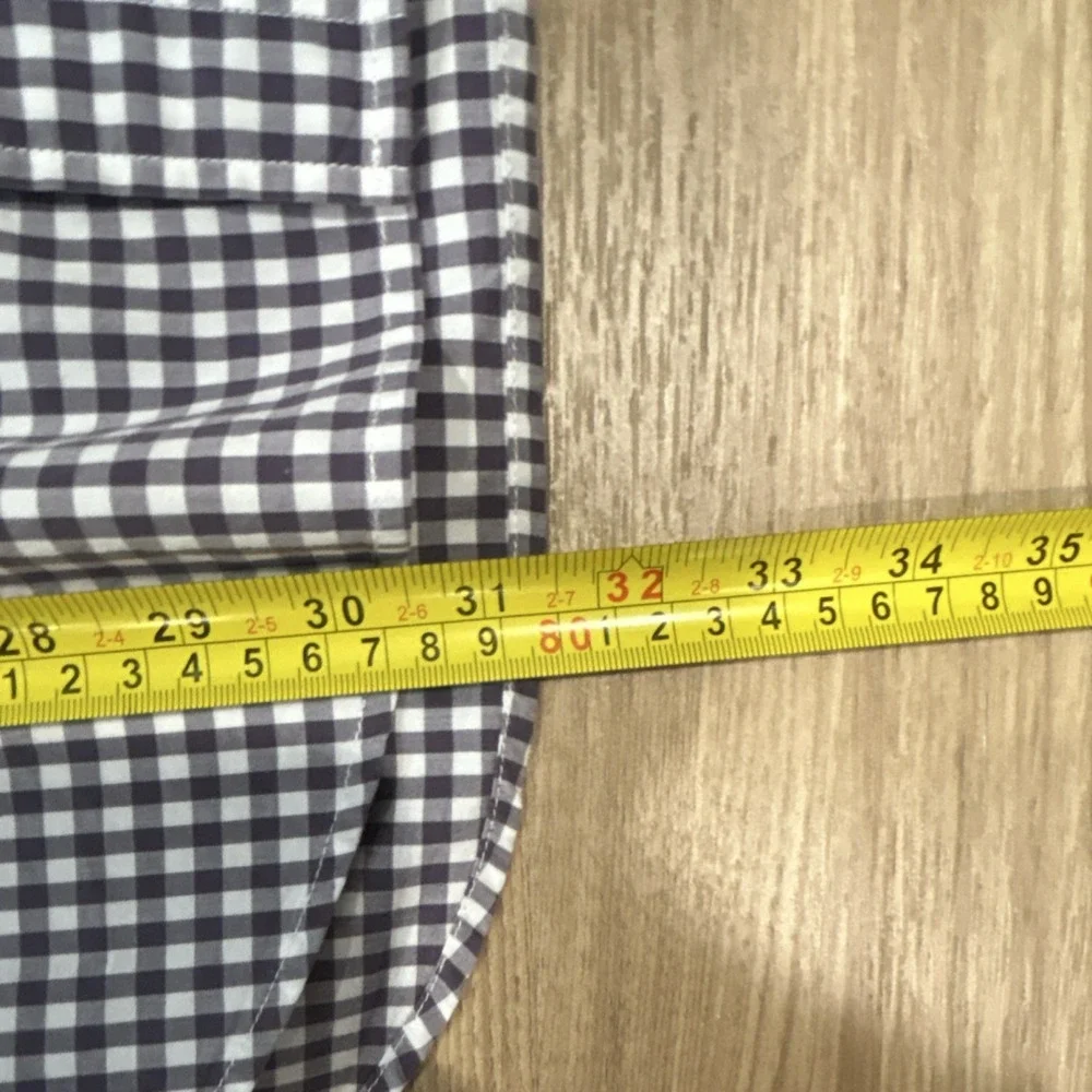 2 Banana Republic Men's Big & Tall Purple Check Dress Shirt L Cotton